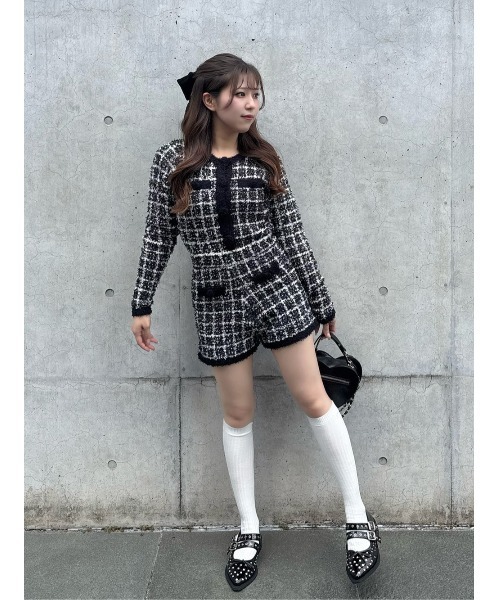 Darich（ダーリッチ）の「ツイードニットコンビネゾン（ワンピース