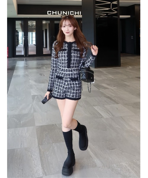 ツイードニットコンビネゾン（ワンピース）｜Darich（ダーリッチ）の