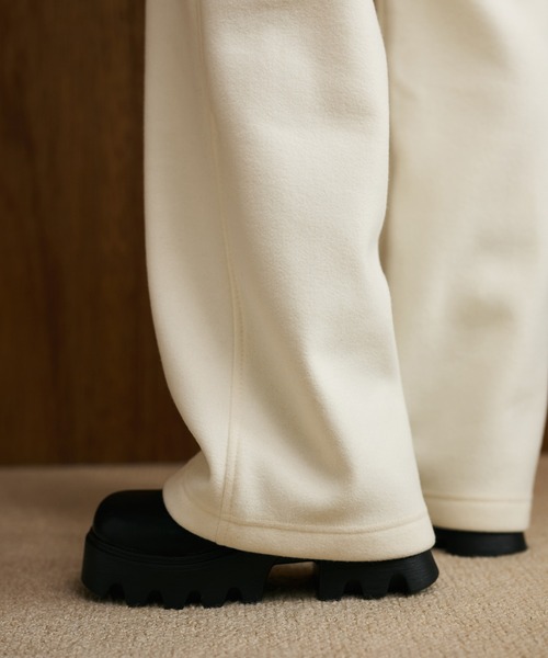 LAULEN（ローレン）の「wool like high waist pants /ウールライクハイウエストパンツ（その他パンツ・レディース・ブラック/アイボリー・S/M）」の9枚目の写真