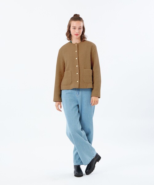 MACKINTOSH PHILOSOPHY(マッキントッシュ フィロソフィー)の「【HESSLE(ヘスル)】ノーカラーショートコート(ノーカラーコート・レディース・グレー系その他2/ベージュ/ブラウン系その他4/グリーン/ホワイト系その他・38/36/34)」の8枚目の写真