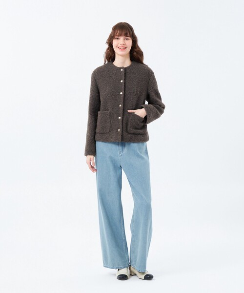 MACKINTOSH PHILOSOPHY(マッキントッシュ フィロソフィー)の「【HESSLE(ヘスル)】ノーカラーショートコート(ノーカラーコート・レディース・グレー系その他2/ベージュ/ブラウン系その他4/グリーン/ホワイト系その他・38/36/34)」の9枚目の写真