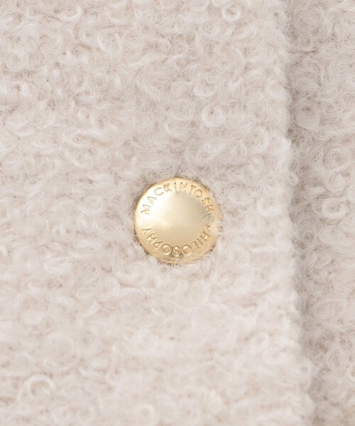 セール】【HESSLE（ヘスル）】ノーカラーショートコート（ノーカラー