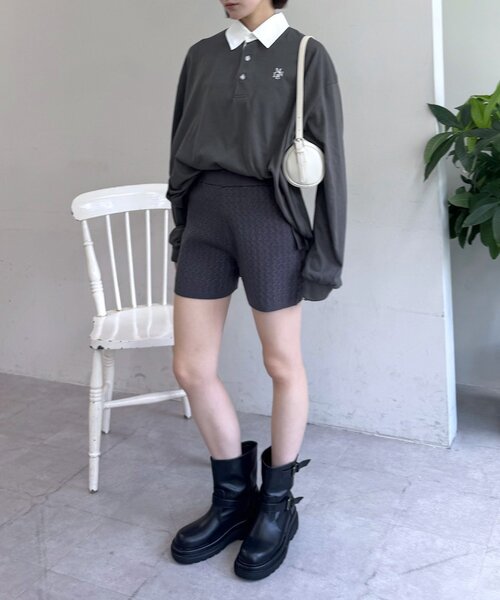 mline（エムライン）の「[mline]ニットパンツ（その他パンツ・レディース・グレー/アイボリー・FREE）」の13枚目の写真