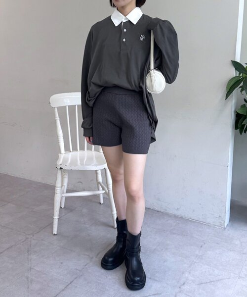 mline（エムライン）の「[mline]ニットパンツ（その他パンツ・レディース・グレー/アイボリー・FREE）」の14枚目の写真