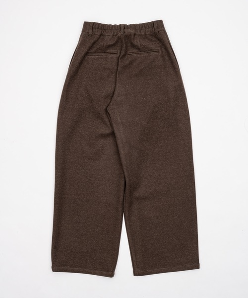 新品未使用:ESTNATION 2タック　ウールスラックス Adoon plain スラックス Wool Like 2-Tuck Wide Slacks / ウールライク