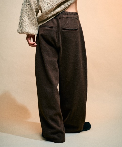wool-like 2tuck slacks/ウールライク2タックスラックス（その他パンツ