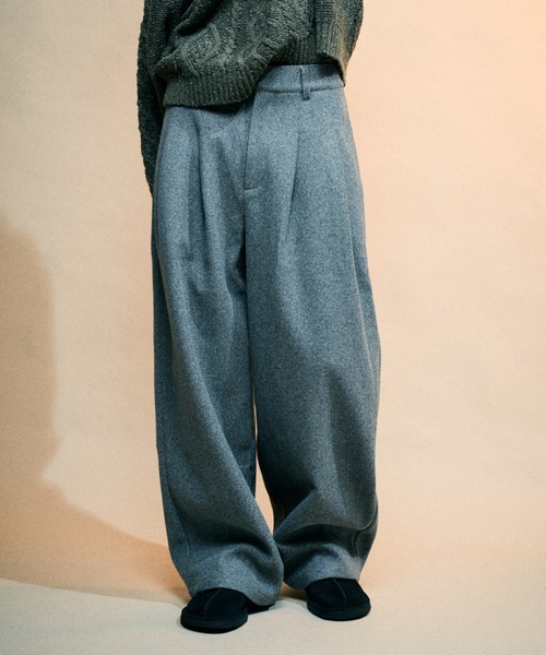 【新品未使用】ロンハーマン　スラックス・ヘビーウール2タックカーゴパンツ 新品未使用】ロンハーマン スラックス・ヘビーウール2タックカーゴ