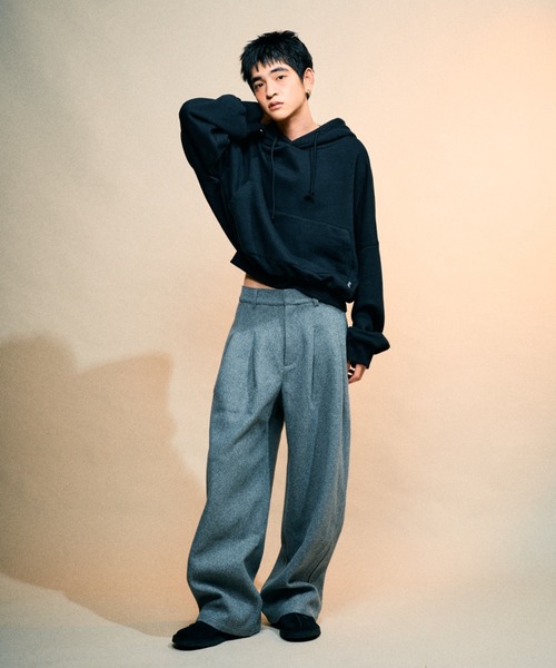 wool-like 2tuck slacks/ウールライク2タックスラックス（その他パンツ