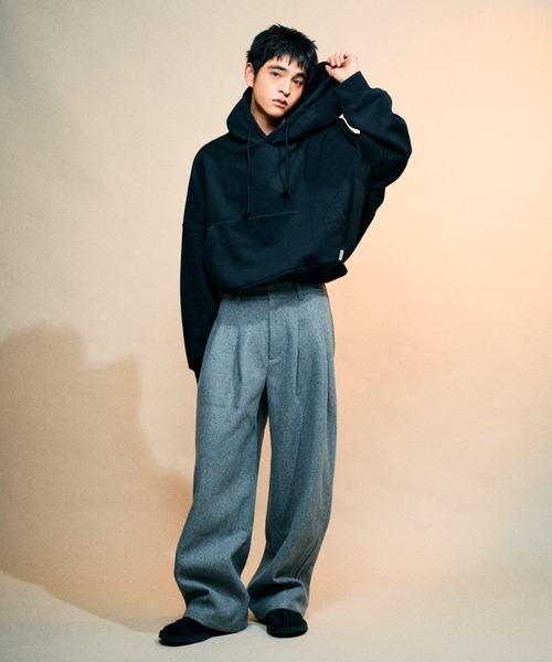 wool-like 2tuck slacks/ウールライク2タックスラックス（その他パンツ