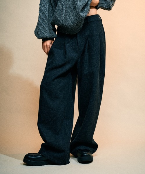 wool-like 2tuck slacks/ウールライク2タックスラックス(その他パンツ wool-like 2tuck slacks/ウールライク2タックスラックス(その他パンツ
