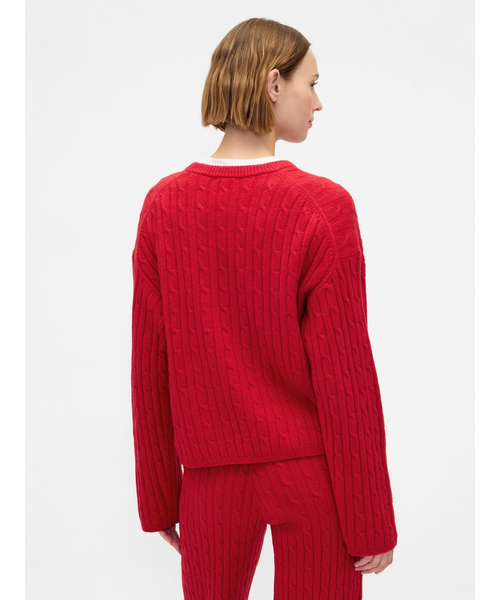 GAP(ギャップ)の「CashSoft カシミヤタッチ ケーブルニット クルーネックセーター(ニット/セーター・レディース・レッド/アイボリー/グレー/ブルー・XS/S/M/L/XL/XXS)」の20枚目の写真