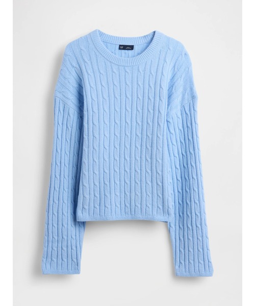 GAP(ギャップ)の「CashSoft カシミヤタッチ ケーブルニット クルーネックセーター(ニット/セーター・レディース・レッド/アイボリー/グレー/ブルー・XS/S/M/L/XL/XXS)」の8枚目の写真