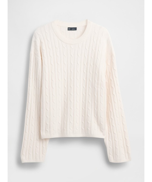 GAP(ギャップ)の「CashSoft カシミヤタッチ ケーブルニット クルーネックセーター(ニット/セーター・レディース・レッド/アイボリー/グレー/ブルー・XS/S/M/L/XL/XXS)」の7枚目の写真