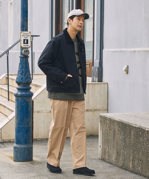 TCCPブランドロゴ モールヤーン ジャガード 配色クルーネックニット