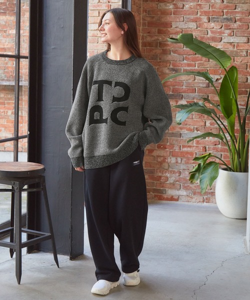 THE CRAFT CREW PRODUCTS(ザクラフトクループロダクツ)の「モールヤーン ジャガードロゴ 配色クルーネックニット / アンチピリング・マシンウォッシャブル【THE CRAFT CREW PRODUCTS】(ニット/セーター・メンズ・オフホワイト/グレー/ネイビー/グレイッシュベージュ/ブラック・L/M/S)」の19枚目の写真