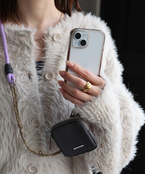 セール】【マルチWAY】ポーチ付き配色ストラップ/スマホストラップ