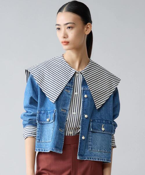 Tiara（ティアラ）の「ビッグカラーシャツブラウス（シャツ/ブラウス・レディース・ホワイト/ストライプ・FREE）」の22枚目の写真