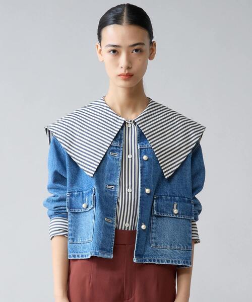 Tiara（ティアラ）の「ビッグカラーシャツブラウス（シャツ/ブラウス・レディース・ホワイト/ストライプ・FREE）」の21枚目の写真