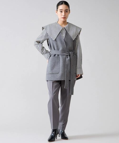 Tiara（ティアラ）の「ビッグカラーシャツブラウス（シャツ/ブラウス・レディース・ホワイト/ストライプ・FREE）」の15枚目の写真