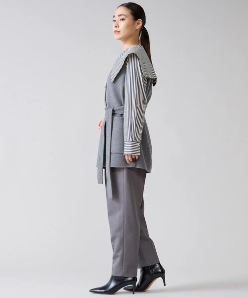 Tiara（ティアラ）の「ビッグカラーシャツブラウス（シャツ/ブラウス・レディース・ホワイト/ストライプ・FREE）」の14枚目の写真