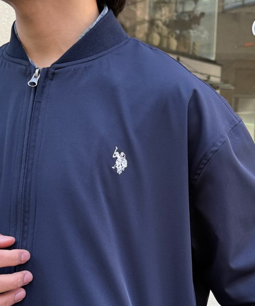 U.S. POLO ASSN.(ユーエスポロアッスン)の「【U.S. POLO ASSN.】ワンポイント刺繍 ポリストレッチリブ ブルゾン(ブルゾン・メンズ・アイボリー/ネイビー・XL/L/M)」の13枚目の写真