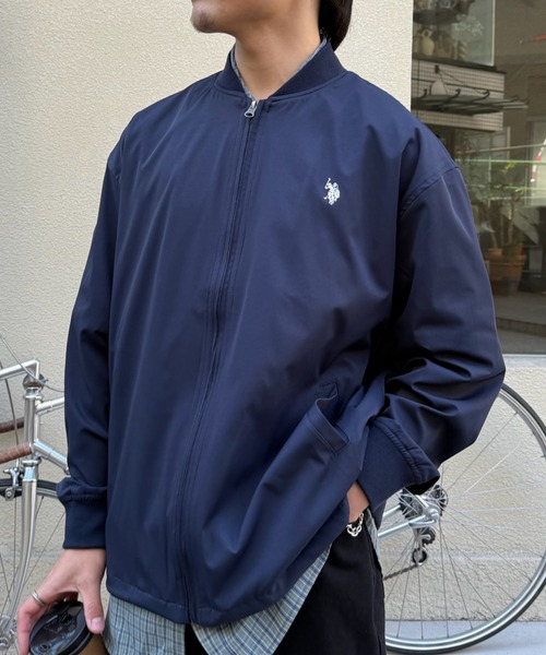 U.S. POLO ASSN.(ユーエスポロアッスン)の「【U.S. POLO ASSN.】ワンポイント刺繍 ポリストレッチリブ ブルゾン(ブルゾン・メンズ・アイボリー/ネイビー・XL/L/M)」の16枚目の写真