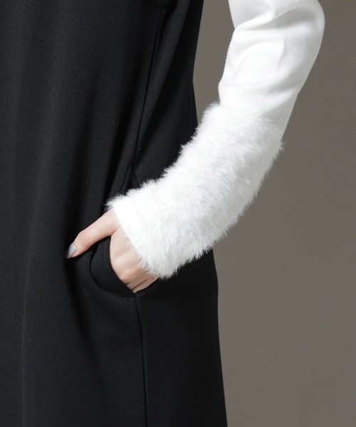 セール】ジレワンピース×ファースリーブトップス アンサンブルセット