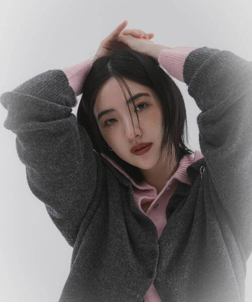 SENSE OF PLACE by URBAN RESEARCH（センスオブプレイスバイアーバンリサーチ）の「エリツキカーディガン（ニット/セーター・レディース・アイボリー/チャコールグレー/ピンク/ベージュ・ONE）」の12枚目の写真