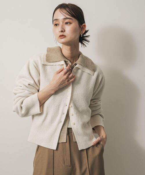 SENSE OF PLACE by URBAN RESEARCH（センスオブプレイスバイアーバンリサーチ）の「エリツキカーディガン（ニット/セーター・レディース・アイボリー/チャコールグレー/ピンク/ベージュ・ONE）」の22枚目の写真