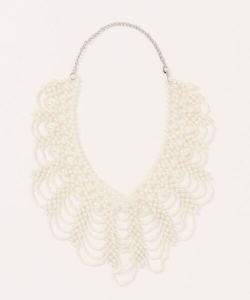 styiro（スタイロ）の「シャンデリアパールネックレス/つけ襟（ネックレス・レディース・ブラック/ホワイト系その他・FREE）」の7枚目の写真