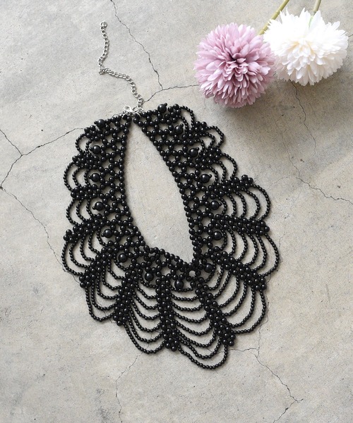 styiro（スタイロ）の「シャンデリアパールネックレス/つけ襟（ネックレス・レディース・ブラック/ホワイト系その他・FREE）」の12枚目の写真
