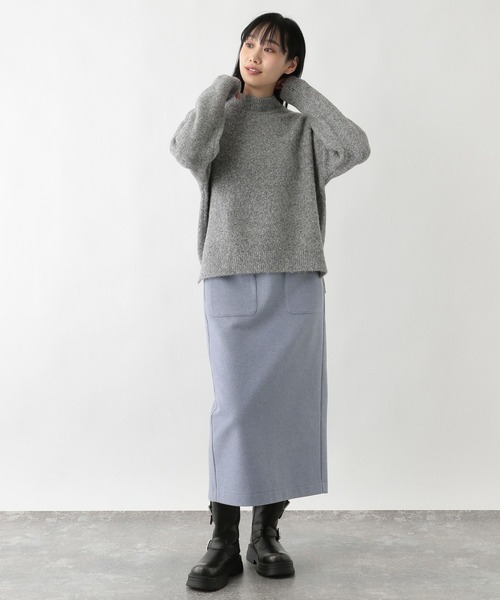 FOUND GOOD（ファウンドグッド）の「ウーリーテックLタイトスカート（スカート・レディース・ブルー系3/アイボリー/ブラック/ブラウン系3・L/S/M）」の18枚目の写真