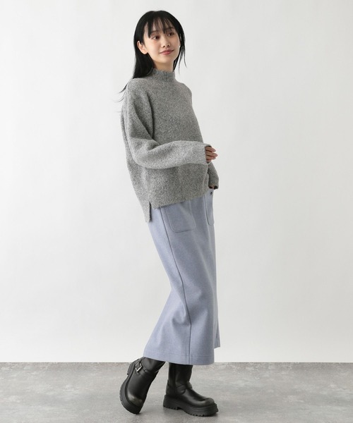 FOUND GOOD（ファウンドグッド）の「ウーリーテックLタイトスカート（スカート・レディース・ブルー系3/アイボリー/ブラック/ブラウン系3・L/S/M）」の19枚目の写真