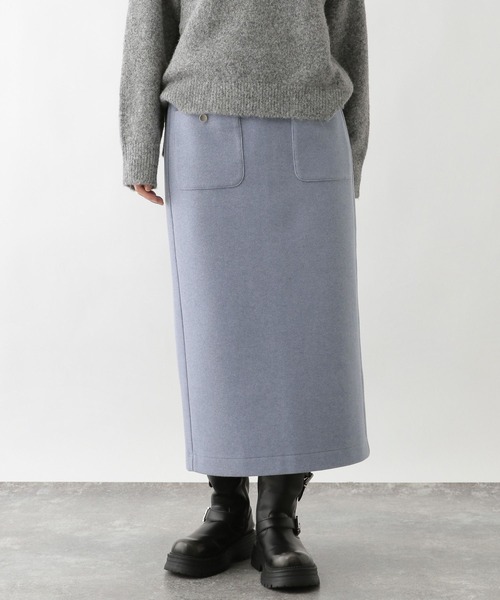 FOUND GOOD（ファウンドグッド）の「ウーリーテックLタイトスカート（スカート・レディース・ブルー系3/アイボリー/ブラック/ブラウン系3・L/S/M）」の20枚目の写真