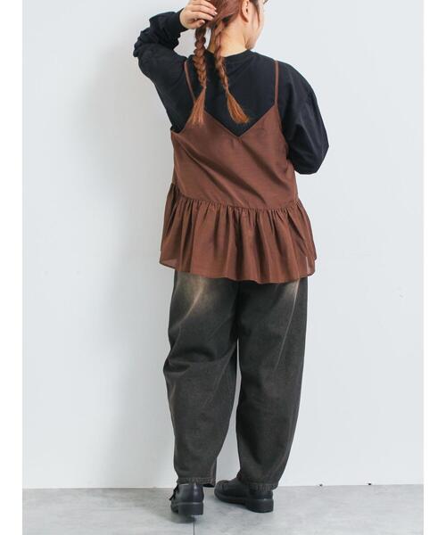 SM2（エスエムツー）の「前後2wayキャミビスチェ（シャツ/ブラウス・レディース・ブラック/オフホワイト/ブラウン・F）」の9枚目の写真