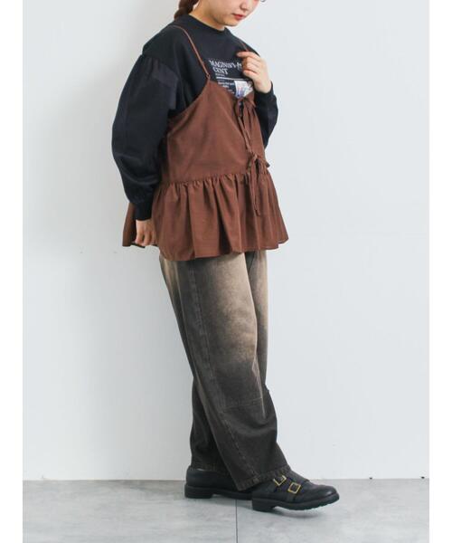 SM2（エスエムツー）の「前後2wayキャミビスチェ（シャツ/ブラウス・レディース・ブラック/オフホワイト/ブラウン・F）」の10枚目の写真