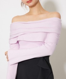 rienda（リエンダ）の「オフショルギャザーニットトップス 秋服 冬服（ニット/セーター）」