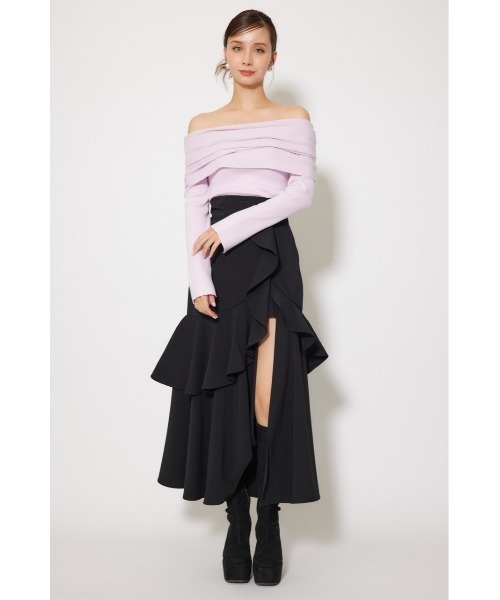 rienda（リエンダ）の「オフショルギャザーニットトップス 秋服 冬服（ニット/セーター・レディース・ライトピンク/ブラウン/ホワイト/ブラック/グレー/バーガンディー・FREE）」の16枚目の写真