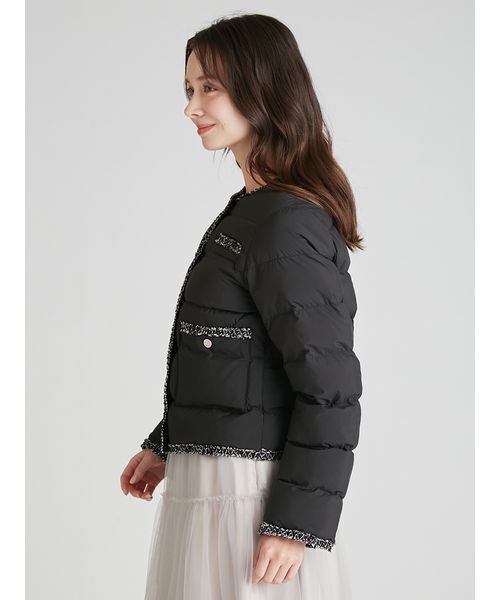 CELFORD(セルフォード)の「トリムデザインキルティングジャケット(ダウンジャケット/コート・レディース・アイボリー/ブラック/グレイッシュベージュ・36/38)」の10枚目の写真