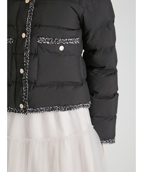 トリムデザインキルティングジャケット（ダウンジャケット/コート