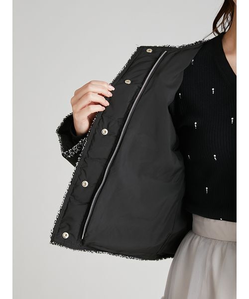 トリムデザインキルティングジャケット（ダウンジャケット/コート