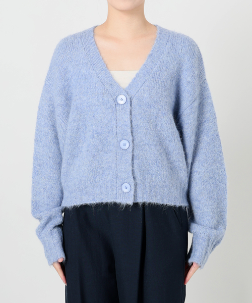 セール】【洗える】Vネックコンパクトカーディガン（カーディガン