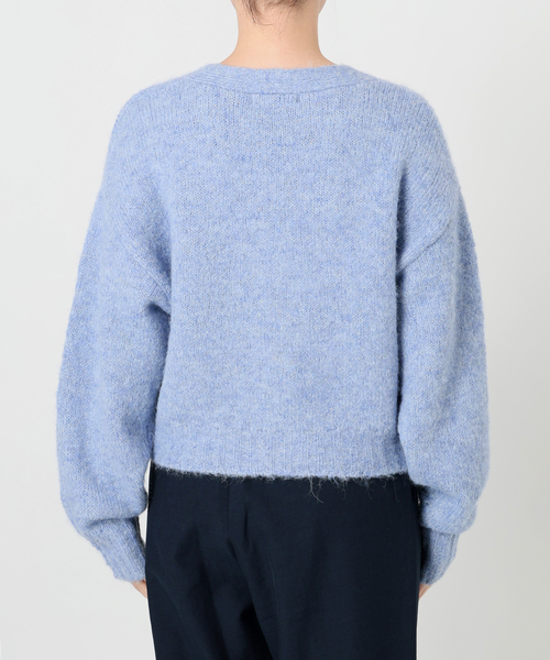 La TOTALITE（ラトータリテ）の「【洗える】Vネックコンパクトカーディガン（カーディガン/ボレロ・レディース・チャコールグレー/ホワイト/ブルー系その他・FREE）」の5枚目の写真