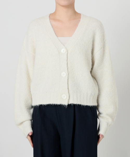 La TOTALITE（ラトータリテ）の「【洗える】Vネックコンパクトカーディガン（カーディガン/ボレロ・レディース・チャコールグレー/ホワイト/ブルー系その他・FREE）」の12枚目の写真