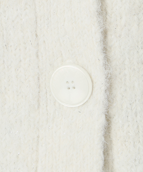 La TOTALITE（ラトータリテ）の「【洗える】Vネックコンパクトカーディガン（カーディガン/ボレロ・レディース・チャコールグレー/ホワイト/ブルー系その他・FREE）」の13枚目の写真