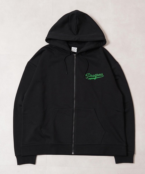 フレンチブルドッグ サガラ刺繍 ジップパーカー / French Bulldog