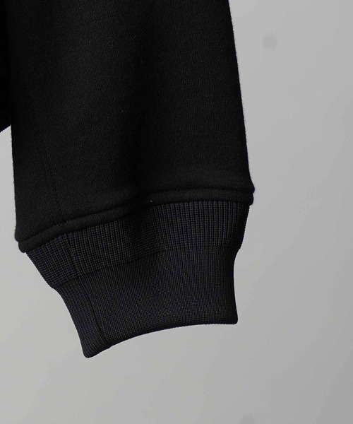 UNISEX》Lace Knit V-Switching Combination Sweat Crew Neck Pullover