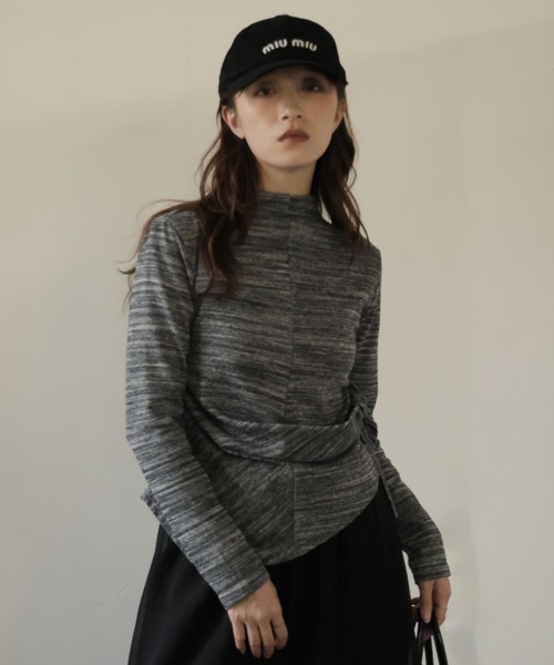 Ulysses(ユリシス)の「ニュアンスボーダーウエストディテールボトルネックカットソー(Tシャツ/カットソー・レディース・ブラック/ブラウン・F)」の21枚目の写真