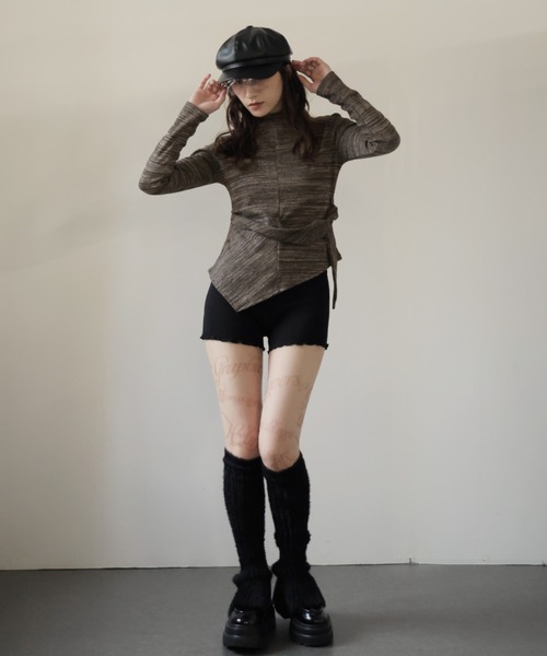 Ulysses(ユリシス)の「ニュアンスボーダーウエストディテールボトルネックカットソー(Tシャツ/カットソー・レディース・ブラック/ブラウン・F)」の12枚目の写真