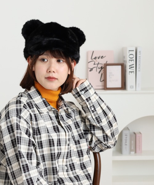 セール】ABETTOR くま耳フェイクファーファー使い もこもこふあふあ